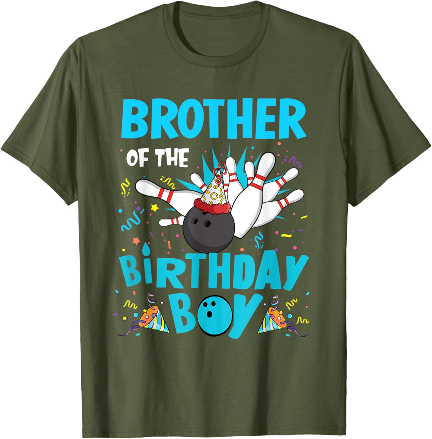 Brother Of The Birthday Boy Bowling Family Matching T-Shirt for Fun Celebrations - 19