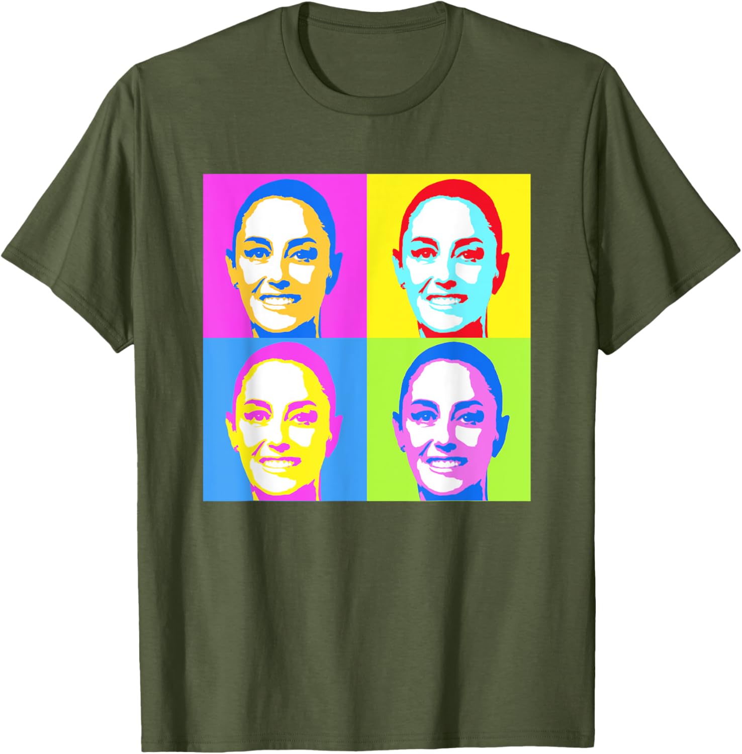 Claudia Sheinbaum Pop Art T-Shirt for Supporters of Mexico's President - 3