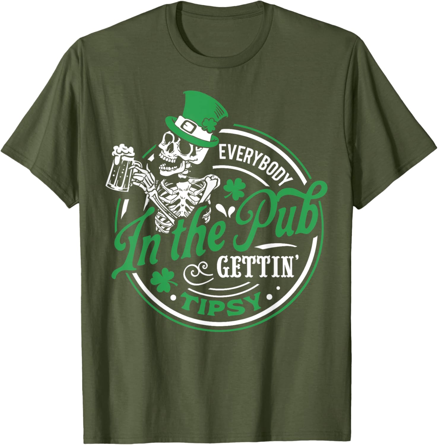 Tipsy St Patricks Day T-Shirt for Men and Women - Fun Pub Celebration Wear - 1