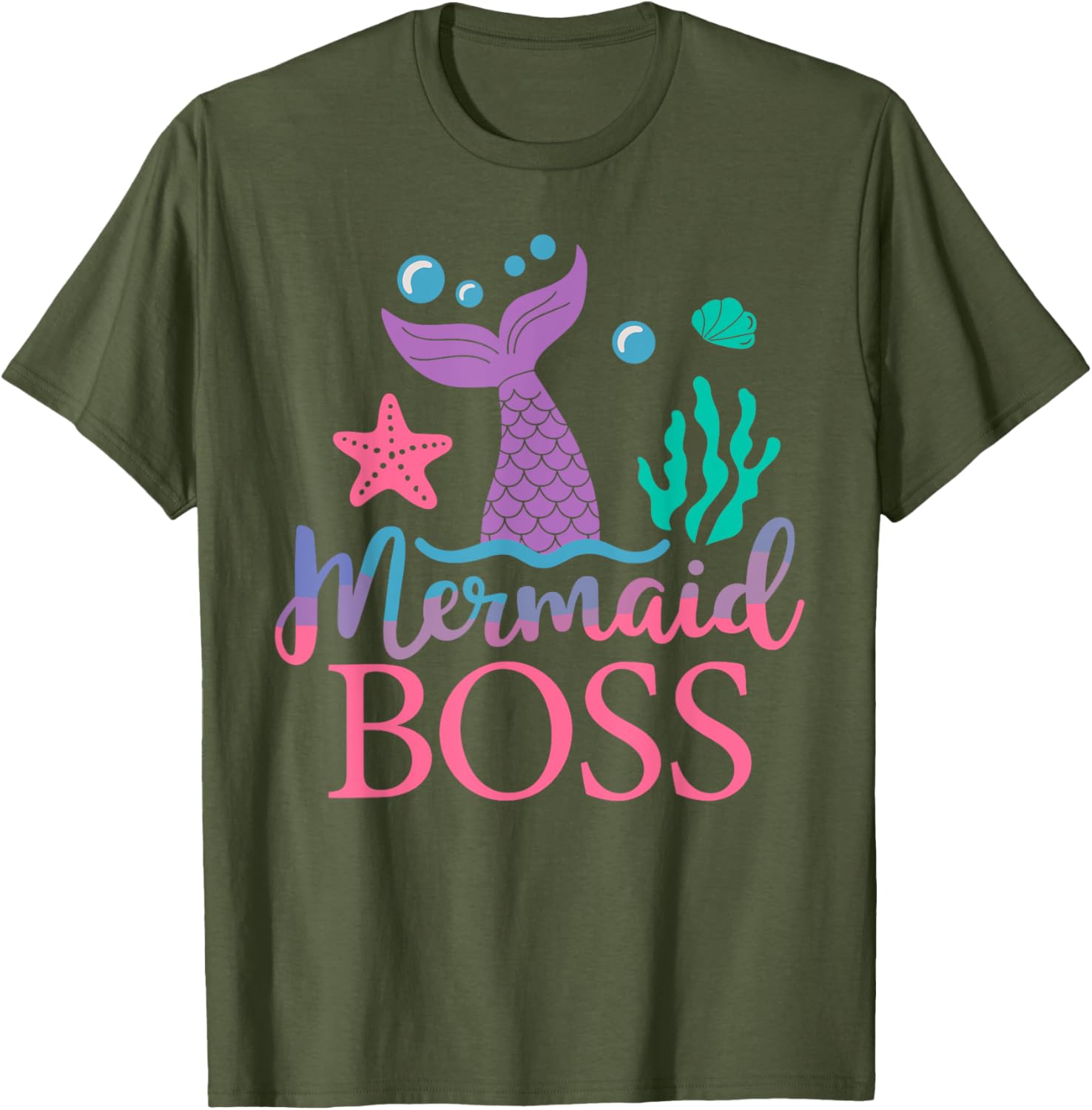 Boss of The Birthday Mermaid Family Matching T-Shirt for Party Fun - 4