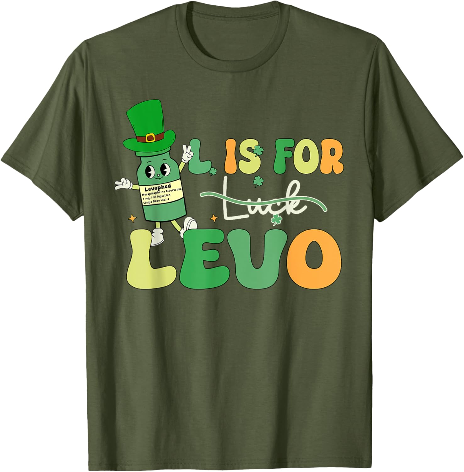 St Patrick's Day Levo T-Shirt for Pharmacists and Nurses in ICU ER - 5