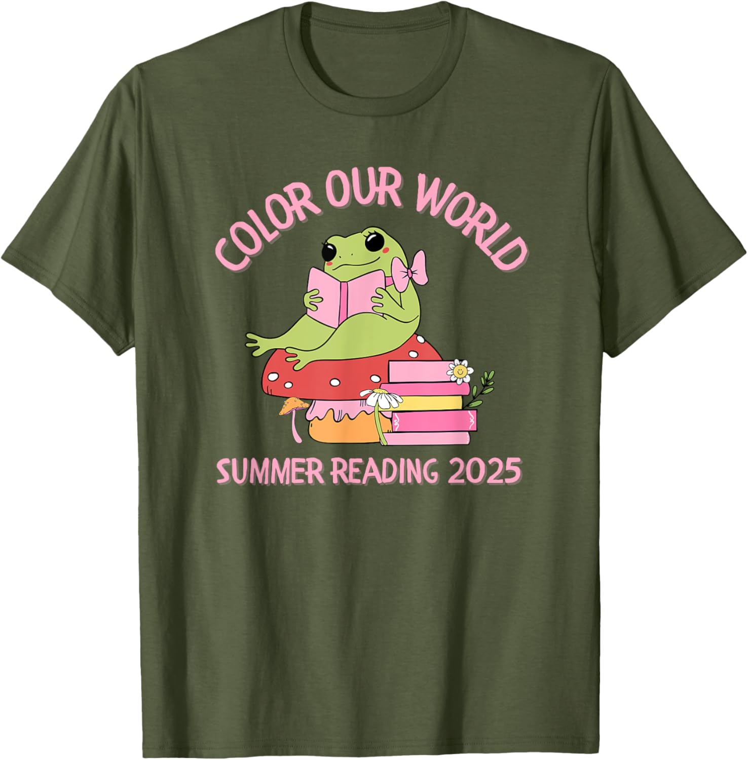 Color Our World Summer 2025 Frog T-Shirt for Kids - Fun Reading Program Apparel - 13