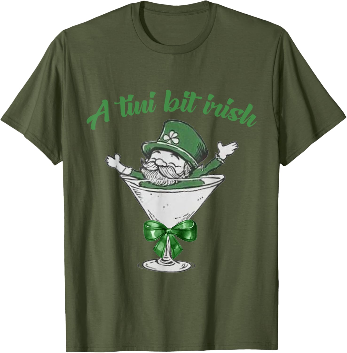 A Tini Bit Irish Leprechaun Martini St Patrick's Day T-Shirt - 2