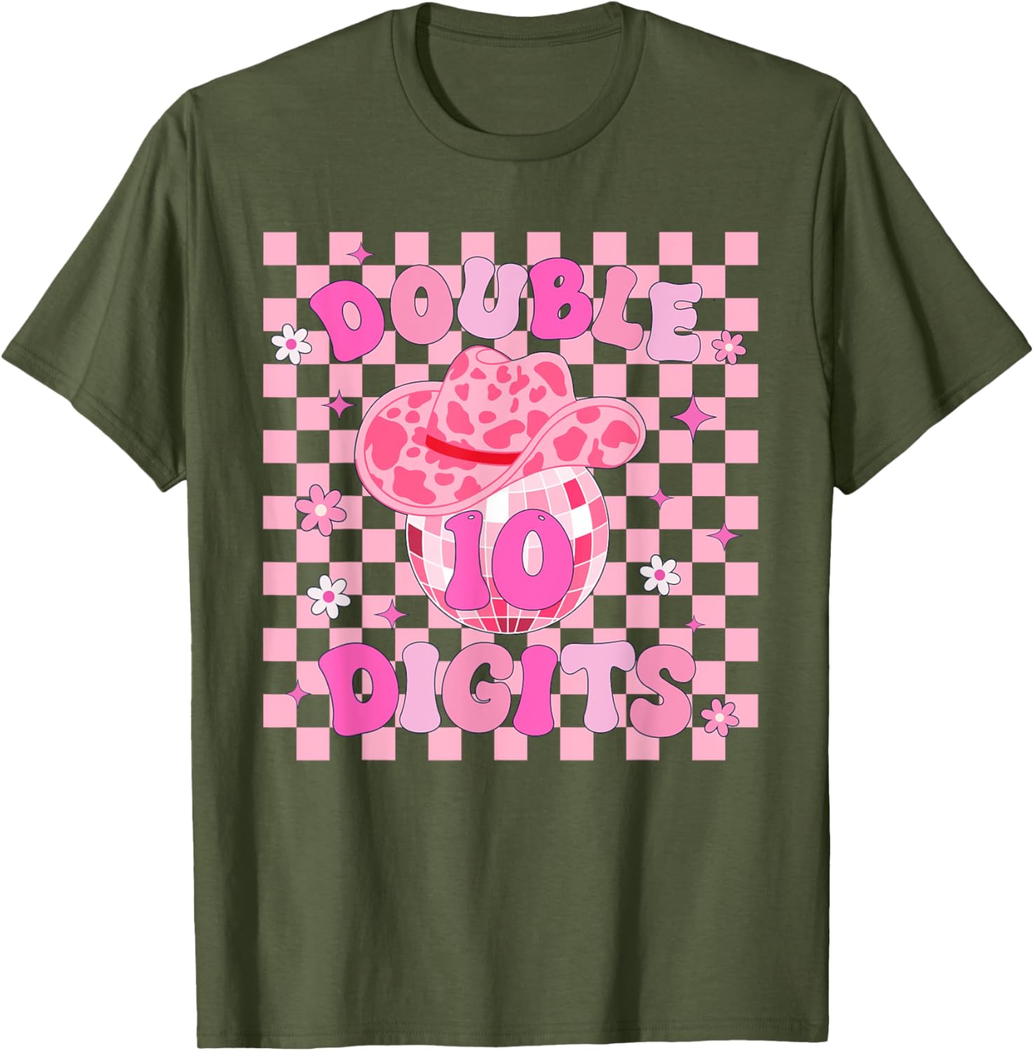 10th Birthday Rodeo Cowgirl T-Shirt for Girls - Fun Double Digits Tees - 8