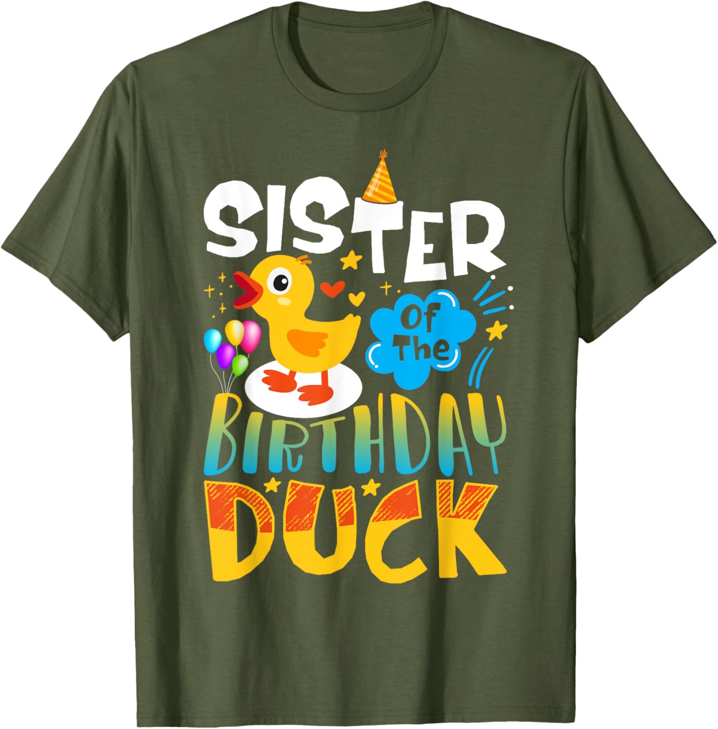 Sister of the Birthday Duck Matching Family Tee for Duck Lovers - 2