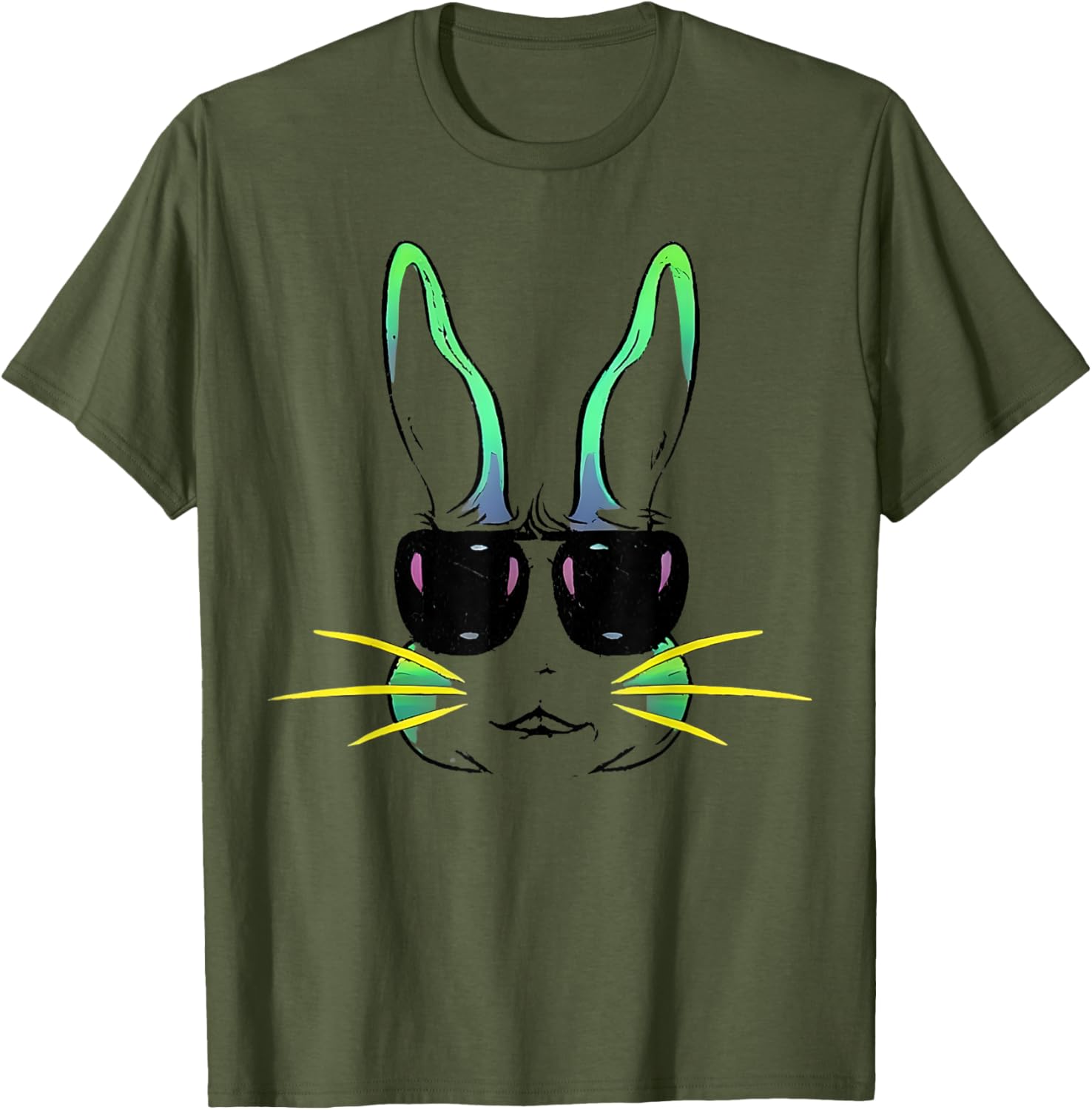 Cool Bunny Face Sunglasses T-Shirt for Fun Easter Celebrations - 13