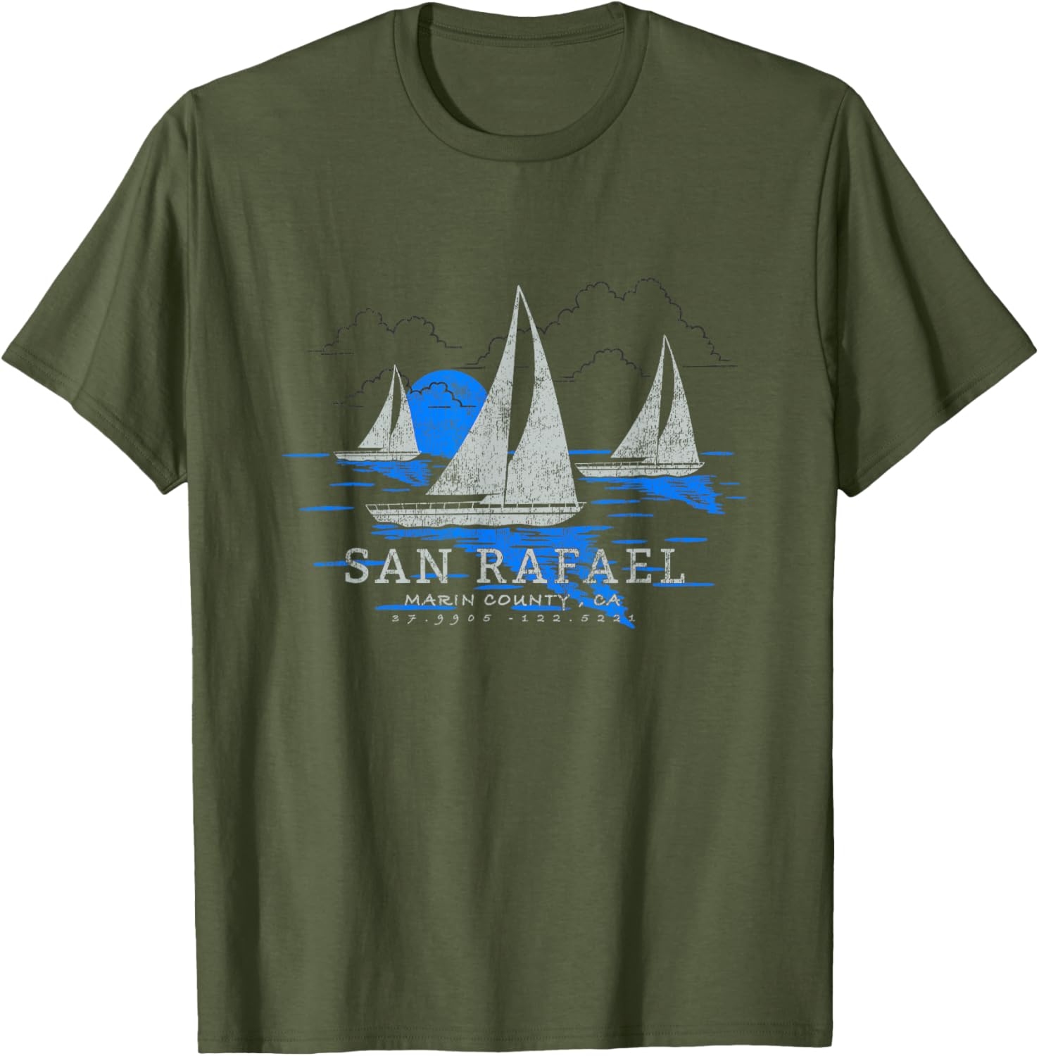 San Rafael California Yachting Souvenir T-Shirt for Nautical Lovers - 15