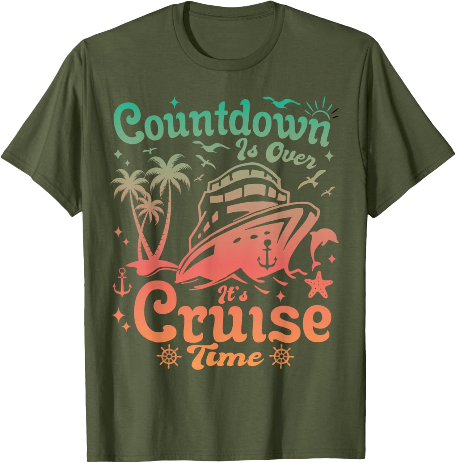 Countdown Is Over It's Cruise Time Family Vacation T-Shirt for Fun Trips - 2