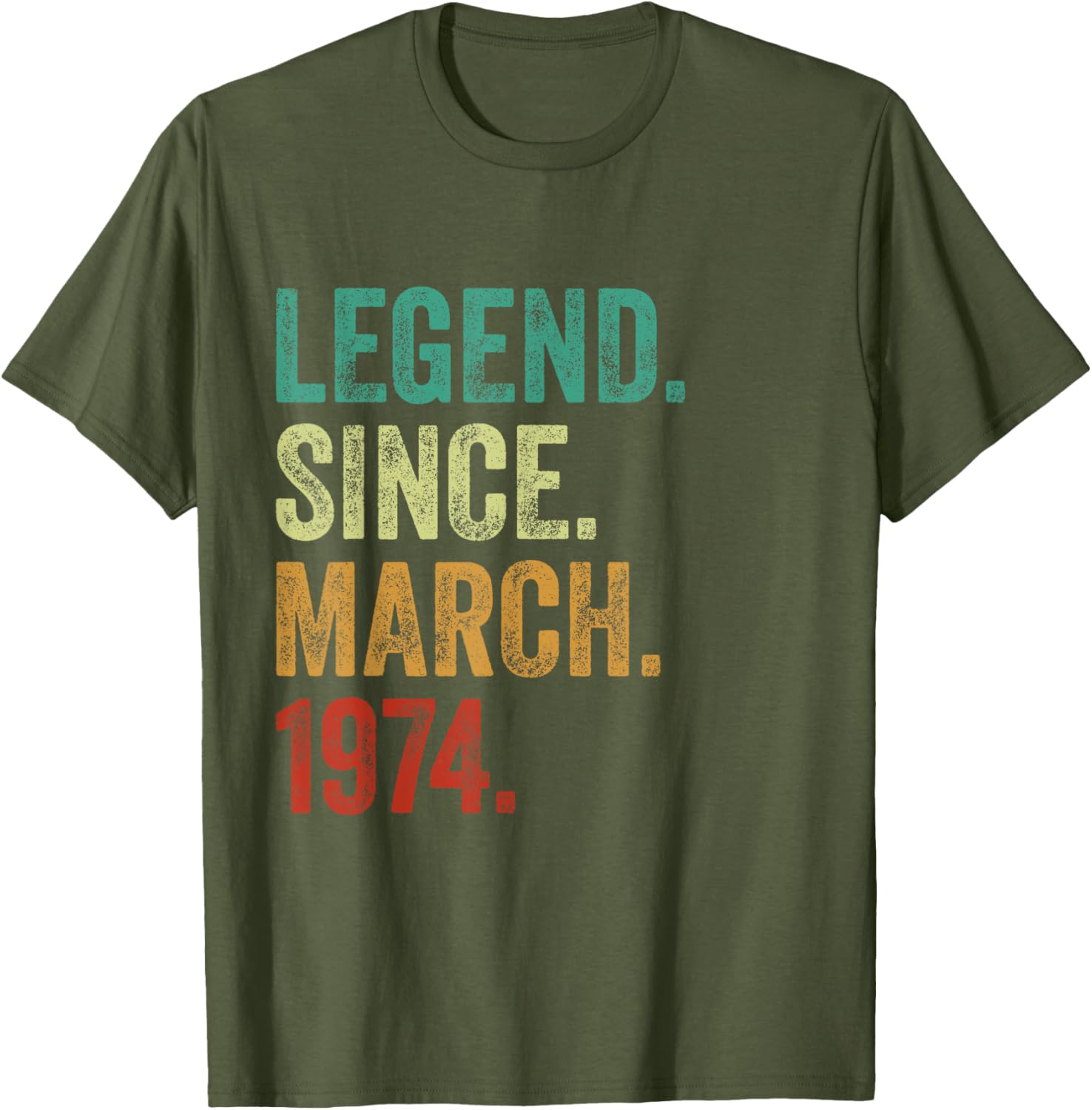 51 Years Old Legend Since March 1974 51st Birthday T-Shirt for Men - 2