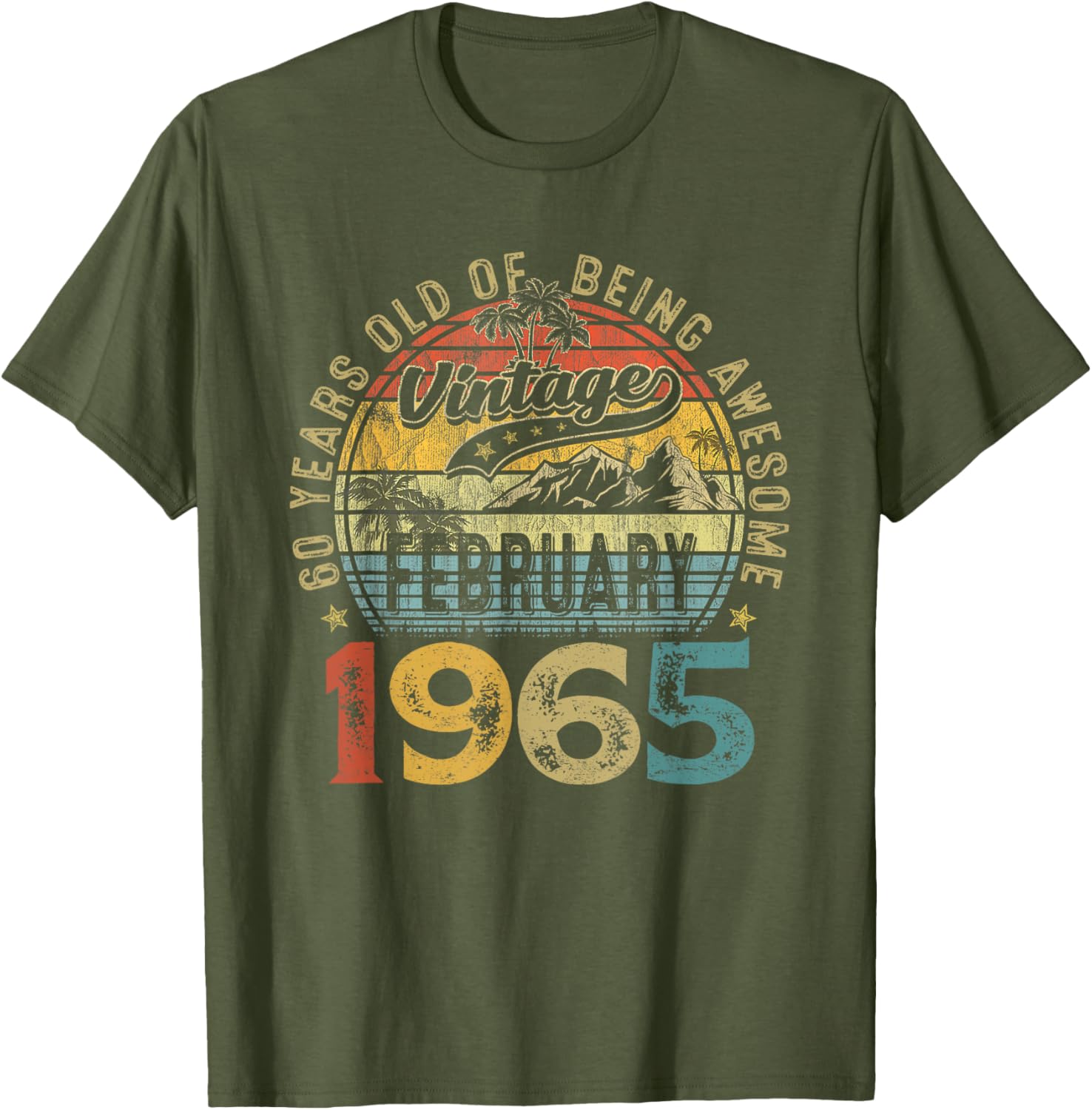 Vintage Retro 60th Birthday T-Shirt for February 1965 Celebration - 3