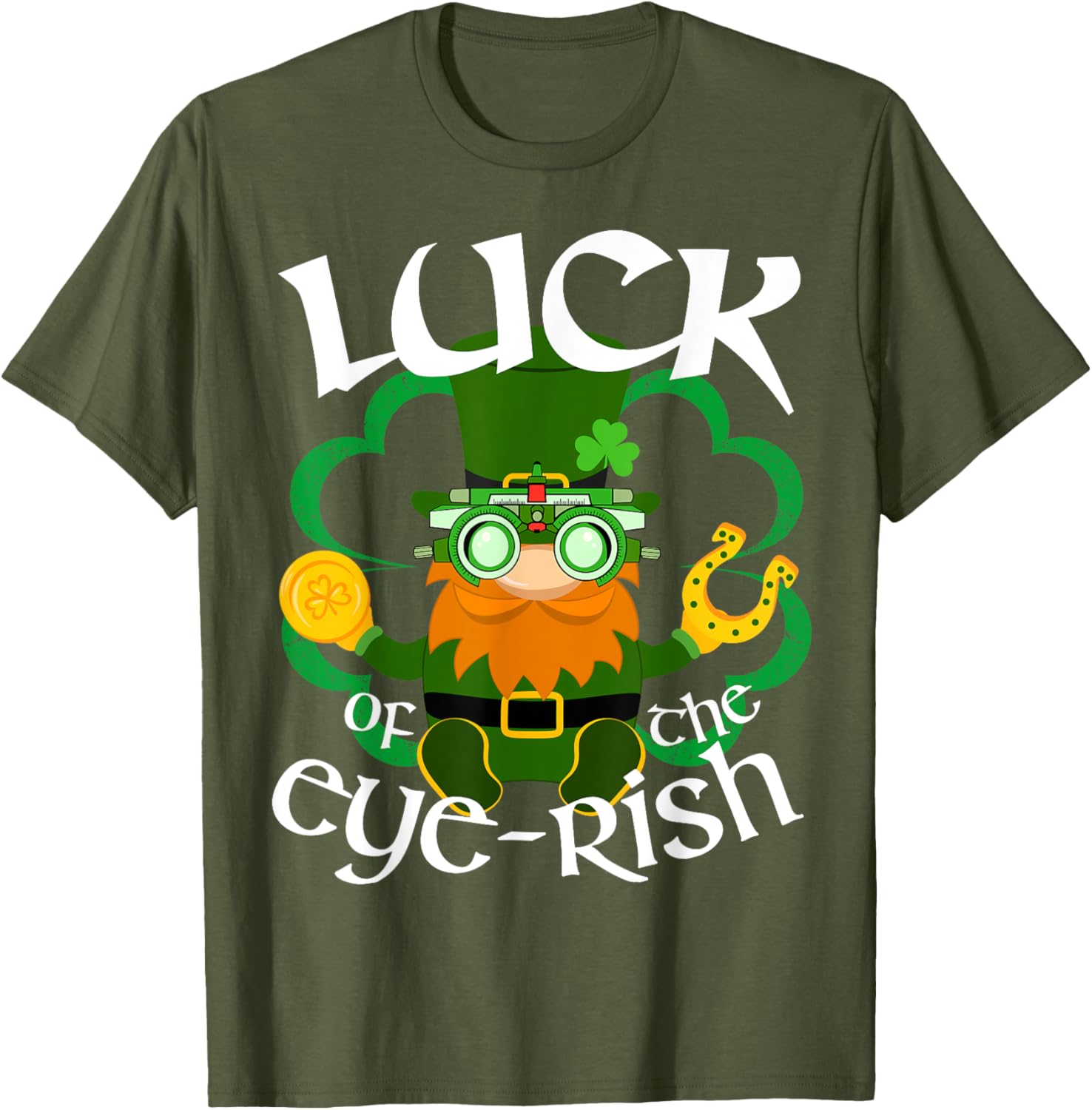 St Patrick's Day Irish Gnome Eye Doctor T-Shirt for Optometrists - 7