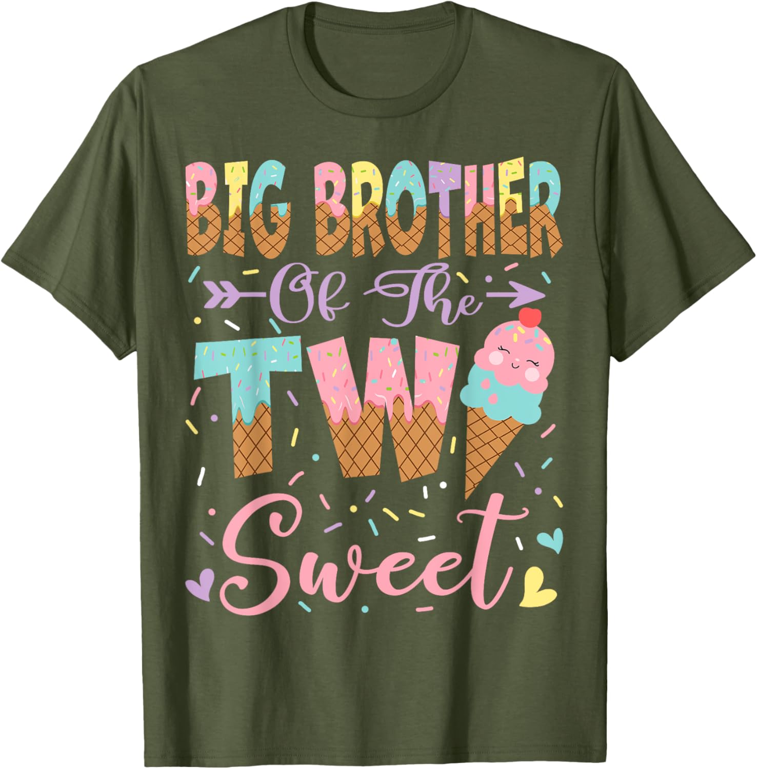 Big Brother Ice Cream T-Shirt for 2nd Birthday Summer Fun - 7