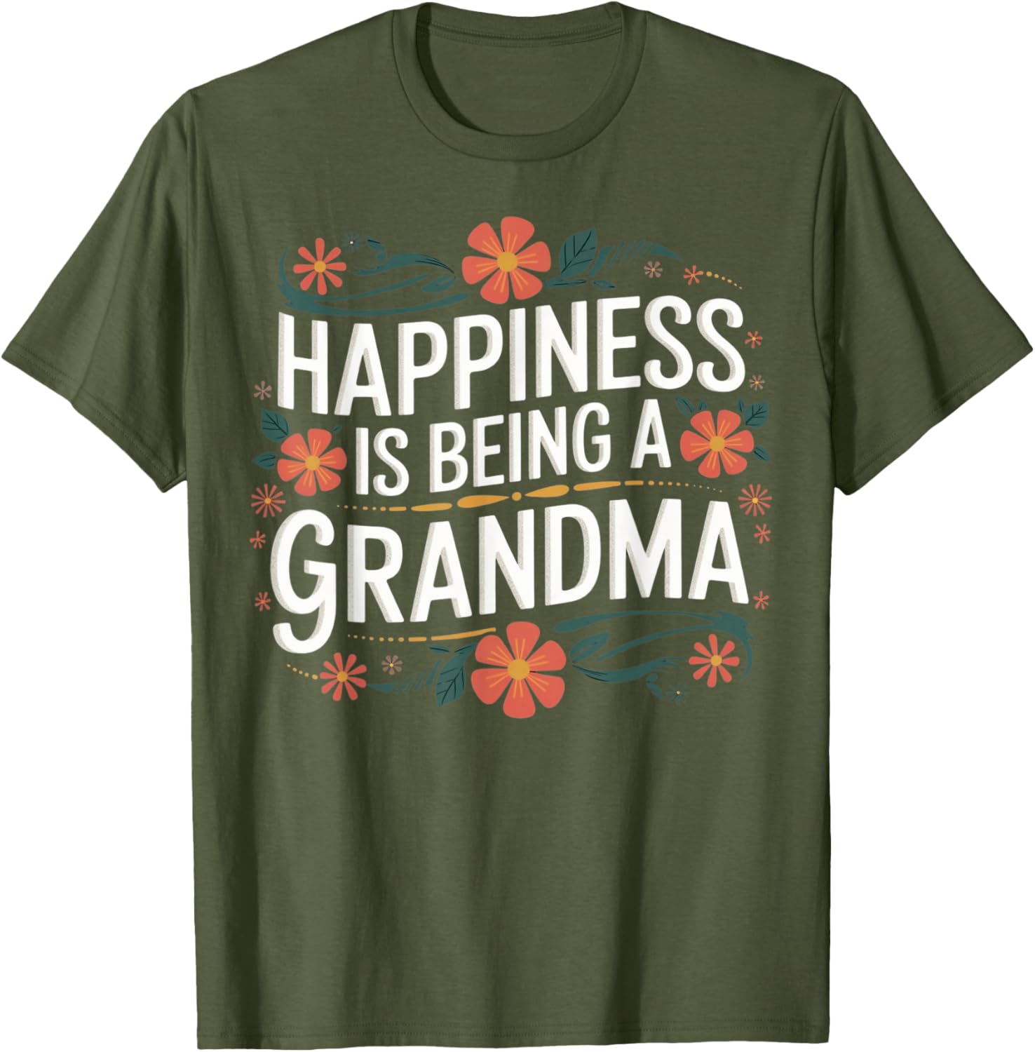 Women's Floral Grandma T-Shirt: Celebrate Your Happiness as a New Grandmother - 13