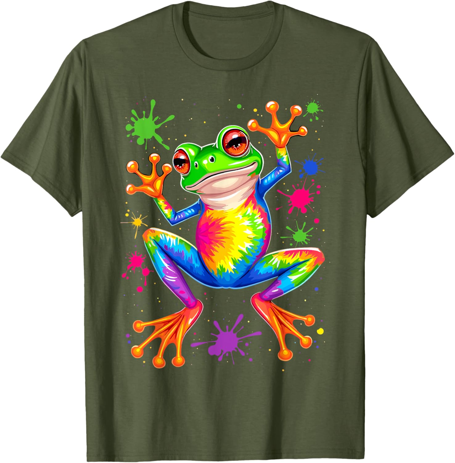 Cool Frog Tie Dye T-Shirt for Unique Style and Comfort - Fun Apparel - 5