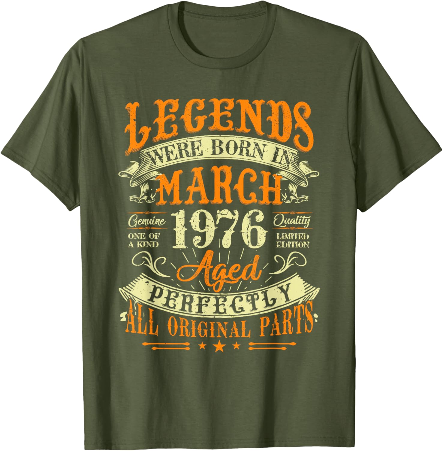 49th Birthday Gift T-Shirt for Legends Born in March 1976 - 6