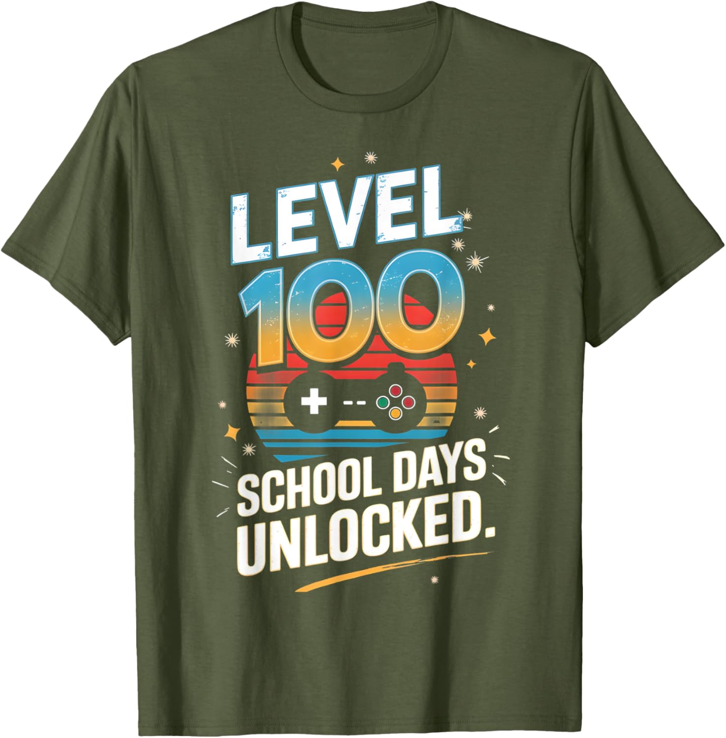100 Days of School Unlocked T-Shirt Fun Gift for Students and Kids - 1