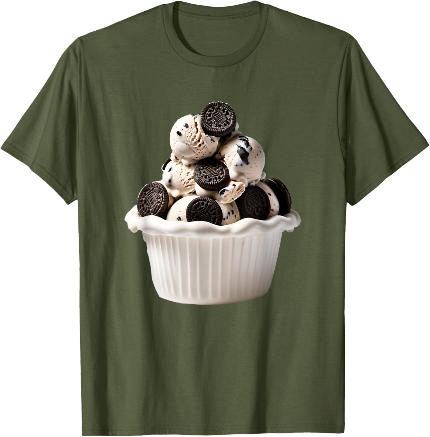 Cookies and Cream Ice Cream T-Shirt for Ice Cream Lovers and Fun Gifts - 1