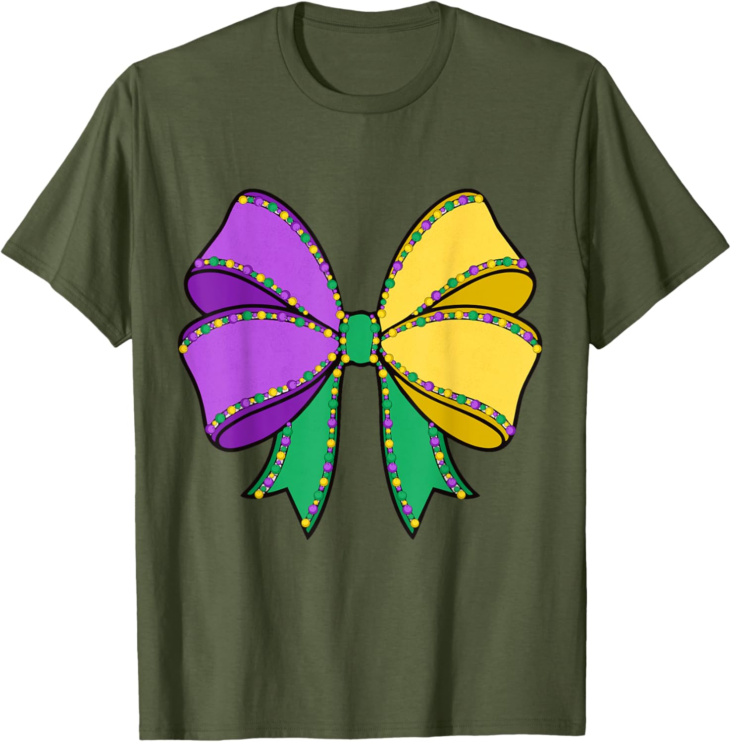 Coquette Bow Mardi Gras T-Shirt for New Orleans Carnival Festivities - 7