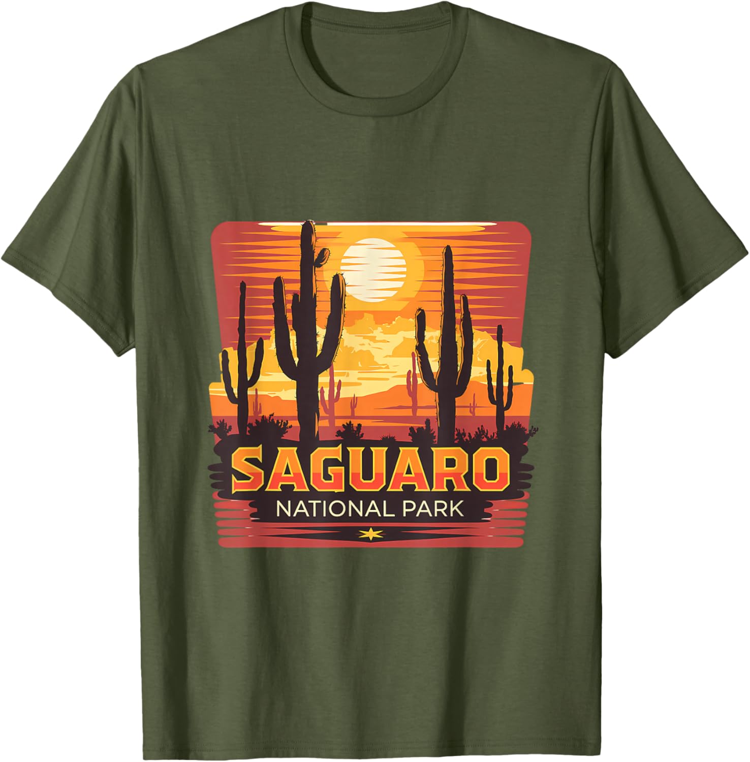 Saguaro National Park Desert Sun Scene T-Shirt for Nature Lovers - 4