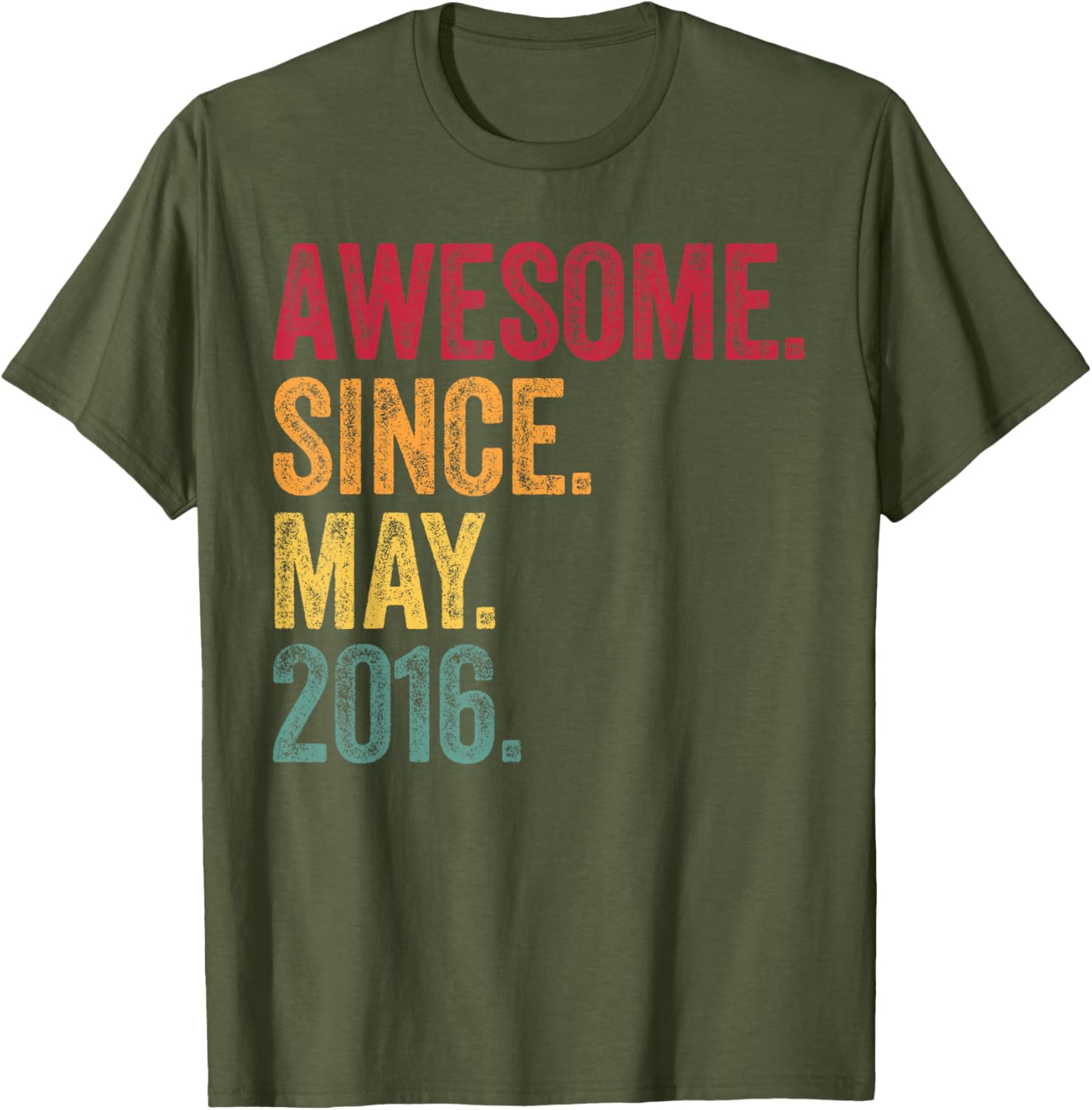 Awesome Since May 2016 Vintage T-Shirt for 9th Birthday Celebration - 15