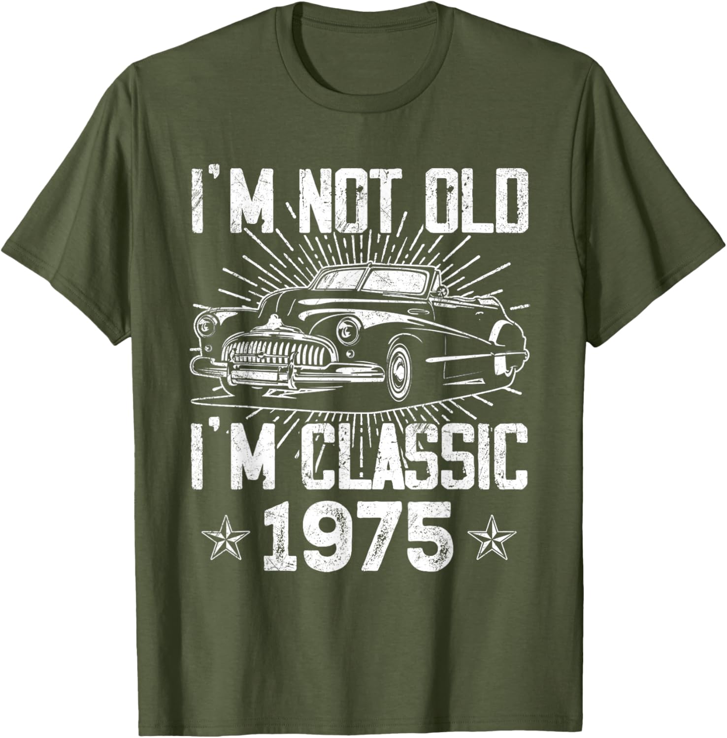 Vintage 1975 Classic Car T-Shirt for 50th Birthday Gifts for Men - 5