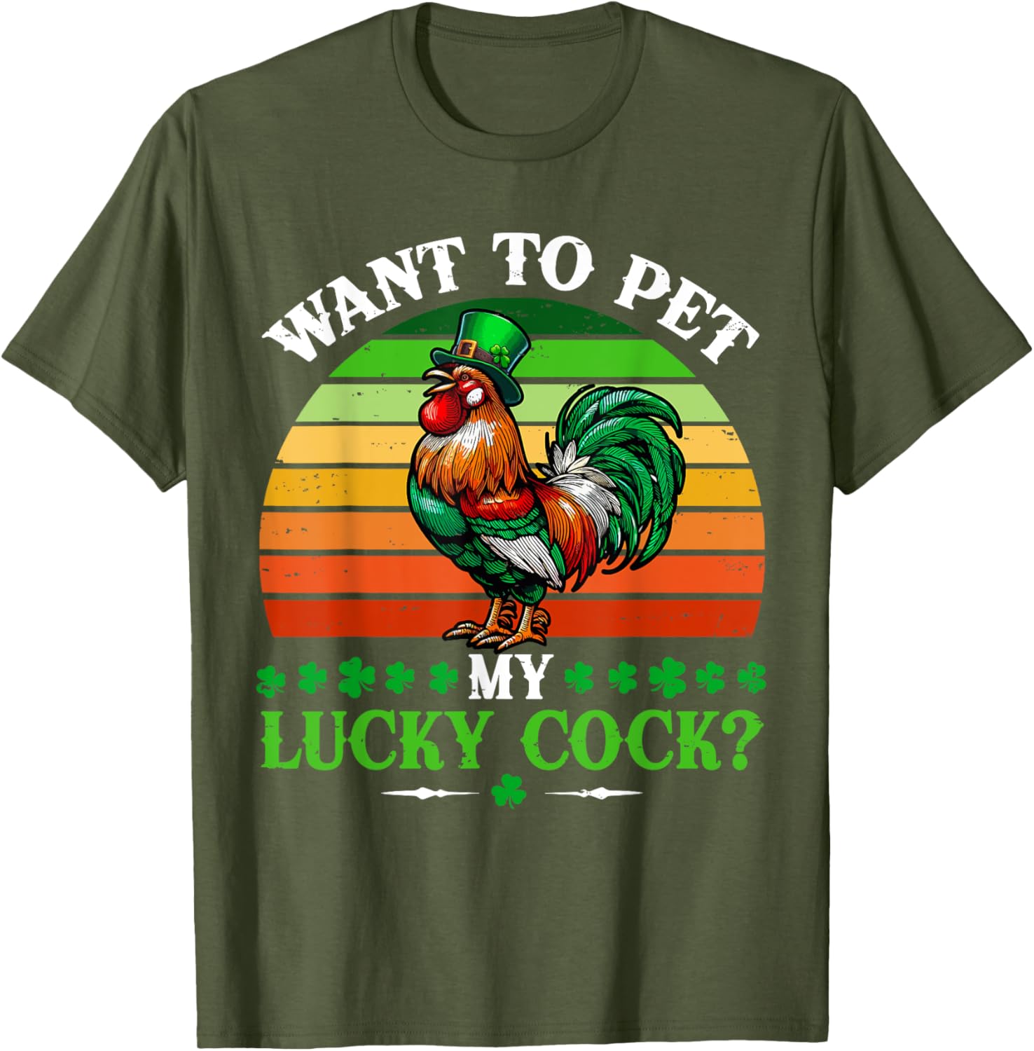 Vintage Sarcastic St. Patrick's Day Rooster T-Shirt for Fun Lovers - 10
