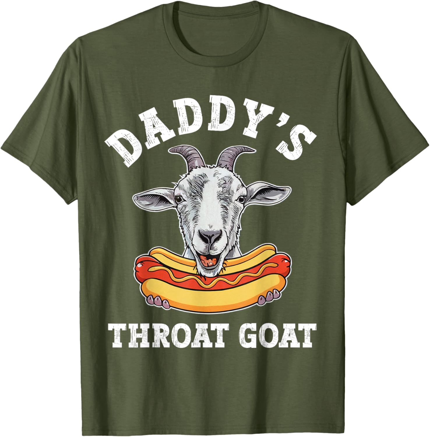 Funny Daddy's Throat Goat Meme T-Shirt for Adult Humor Lovers - 7