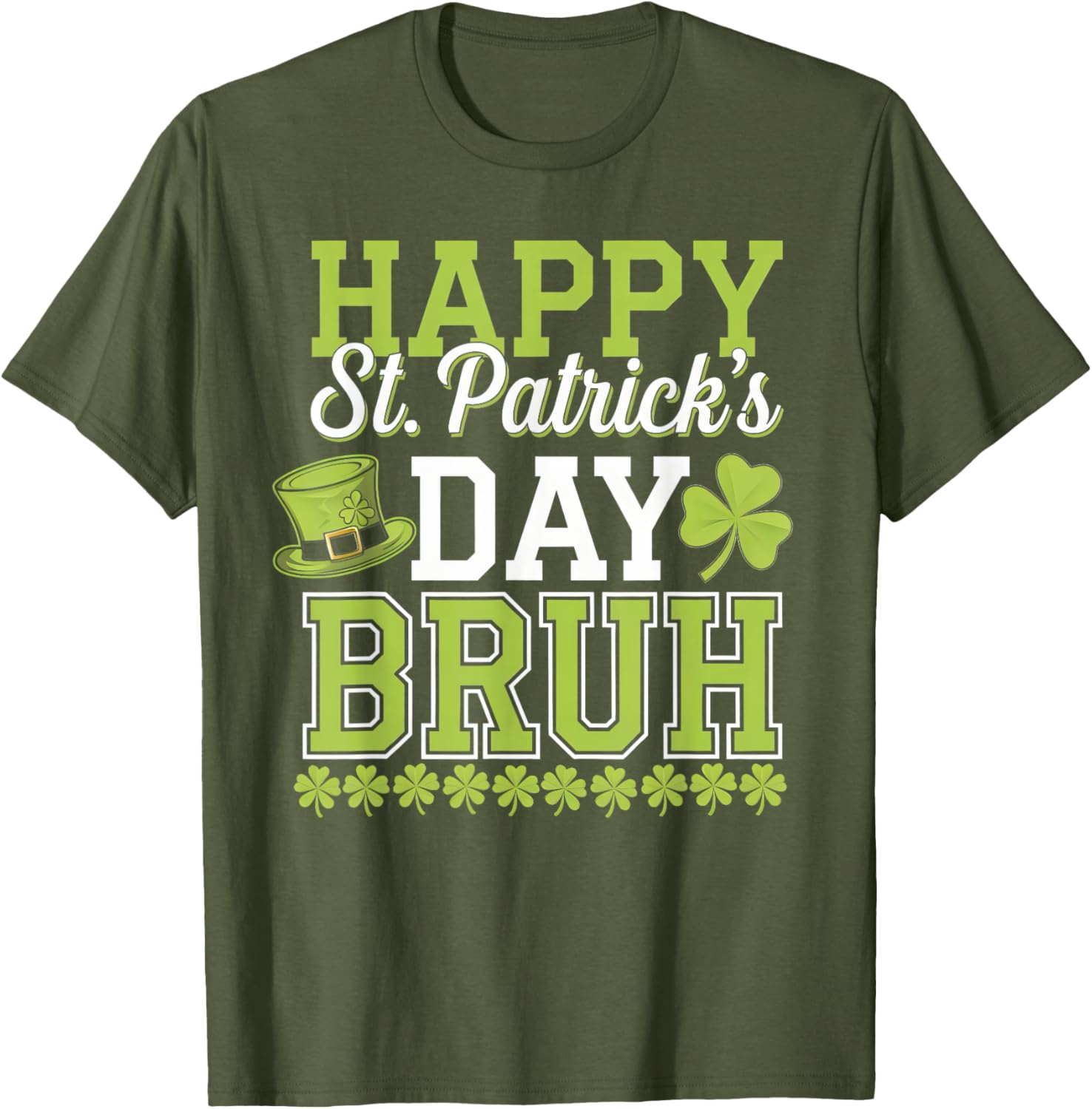 Bruh St Patricks Day T-Shirt for Boys and Teens Fun Green Tee - 18
