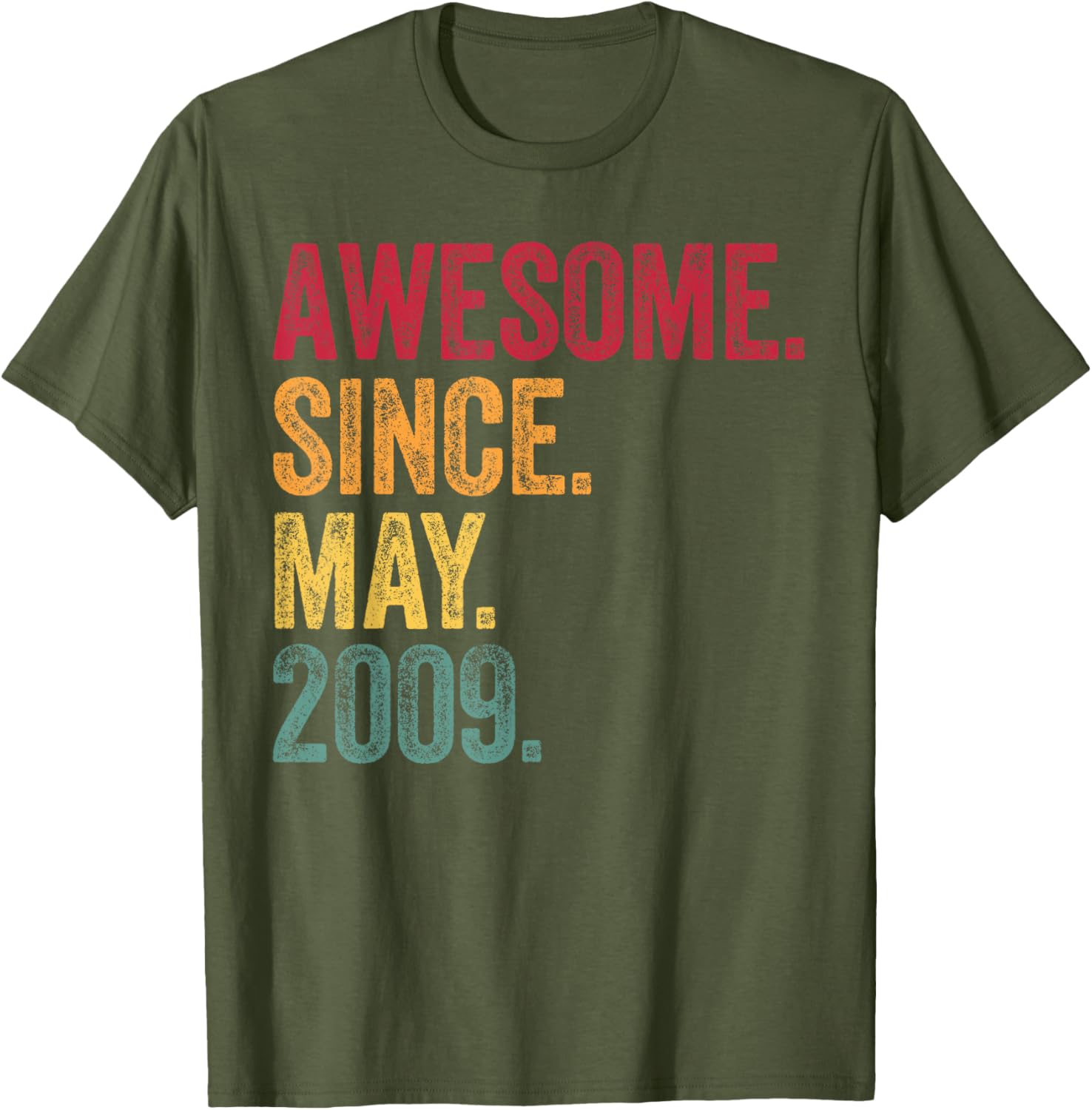 Vintage 16th Birthday T-Shirt Awesome Since May 2009 Gift Idea - 11