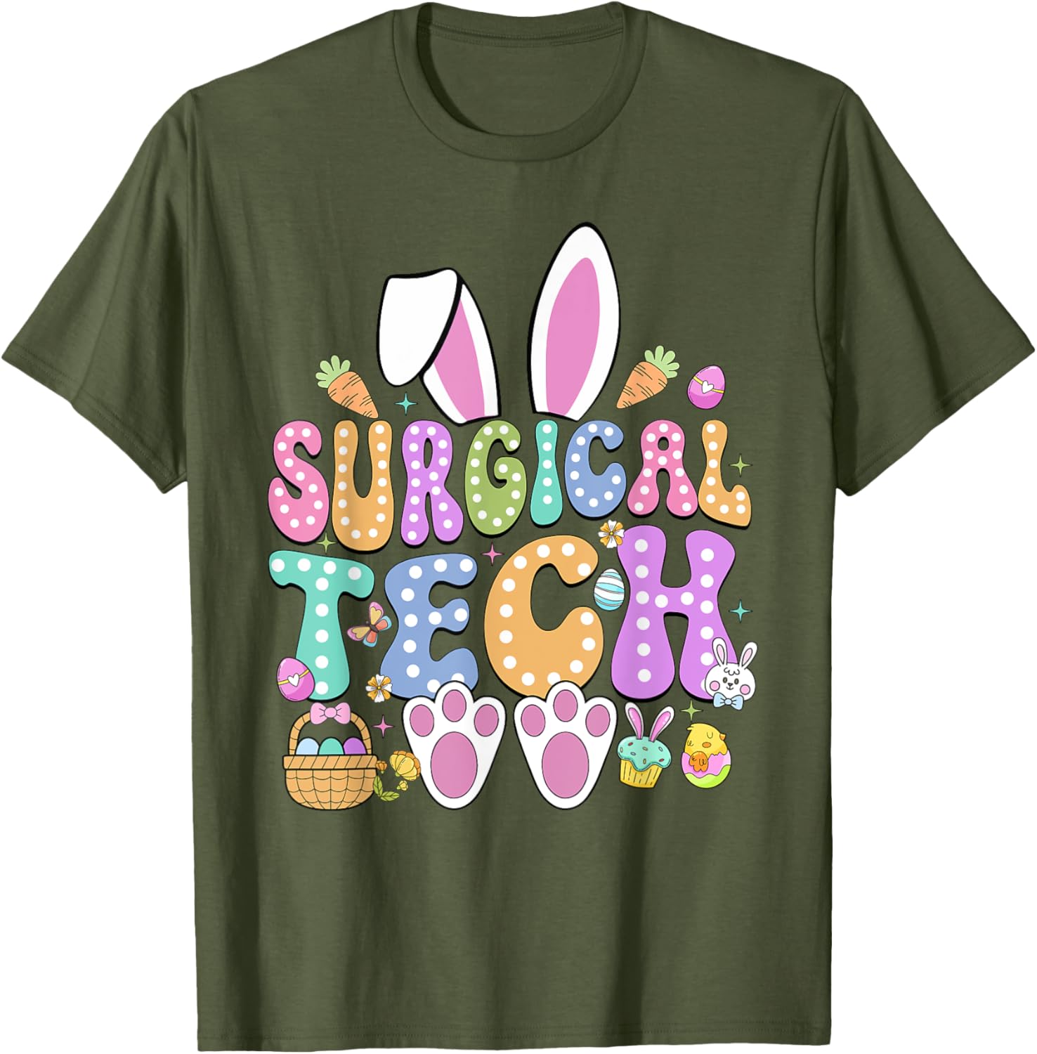 Surgical Tech Easter Bunny T-Shirt for Surgical Technicians Fun Gift - 15