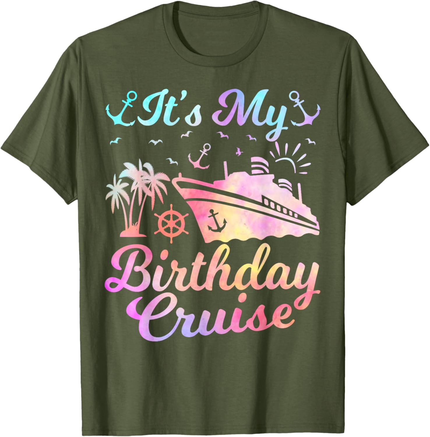 Fun Birthday Cruise Vacation T-Shirt for Men and Women - Perfect Party Apparel - 5