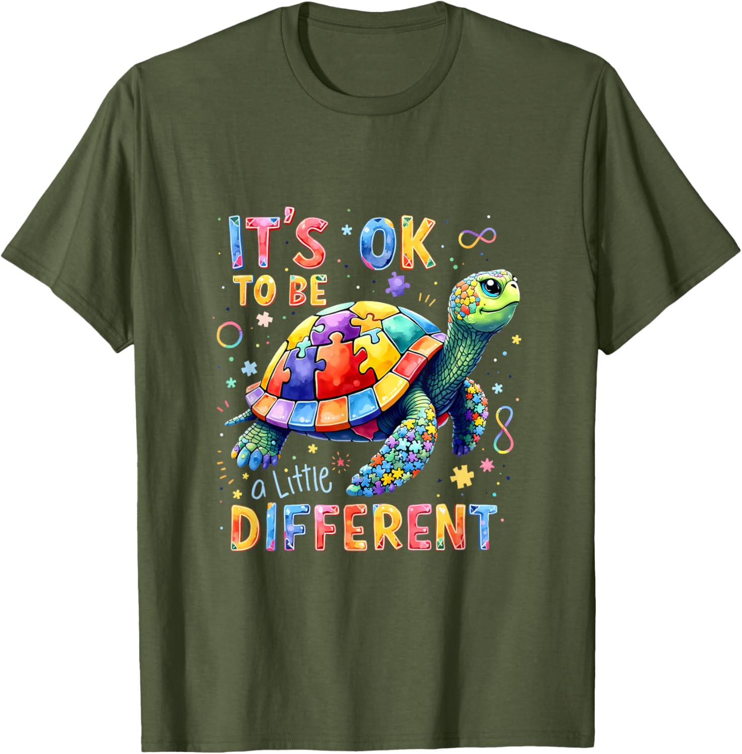 A Little Different Turtle Autism Awareness It's Ok To Be T-Shirt - 14