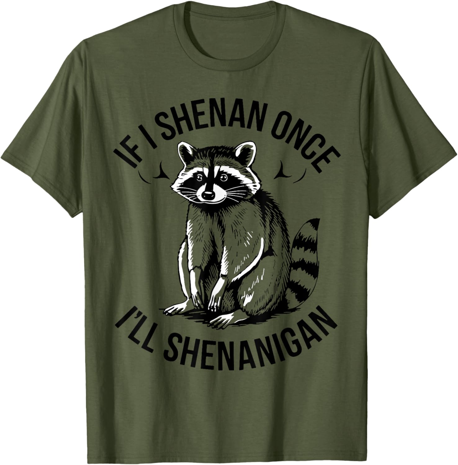 Shenanigans Raccoon St Patrick's Day T-Shirt Fun and Festive Apparel - 9