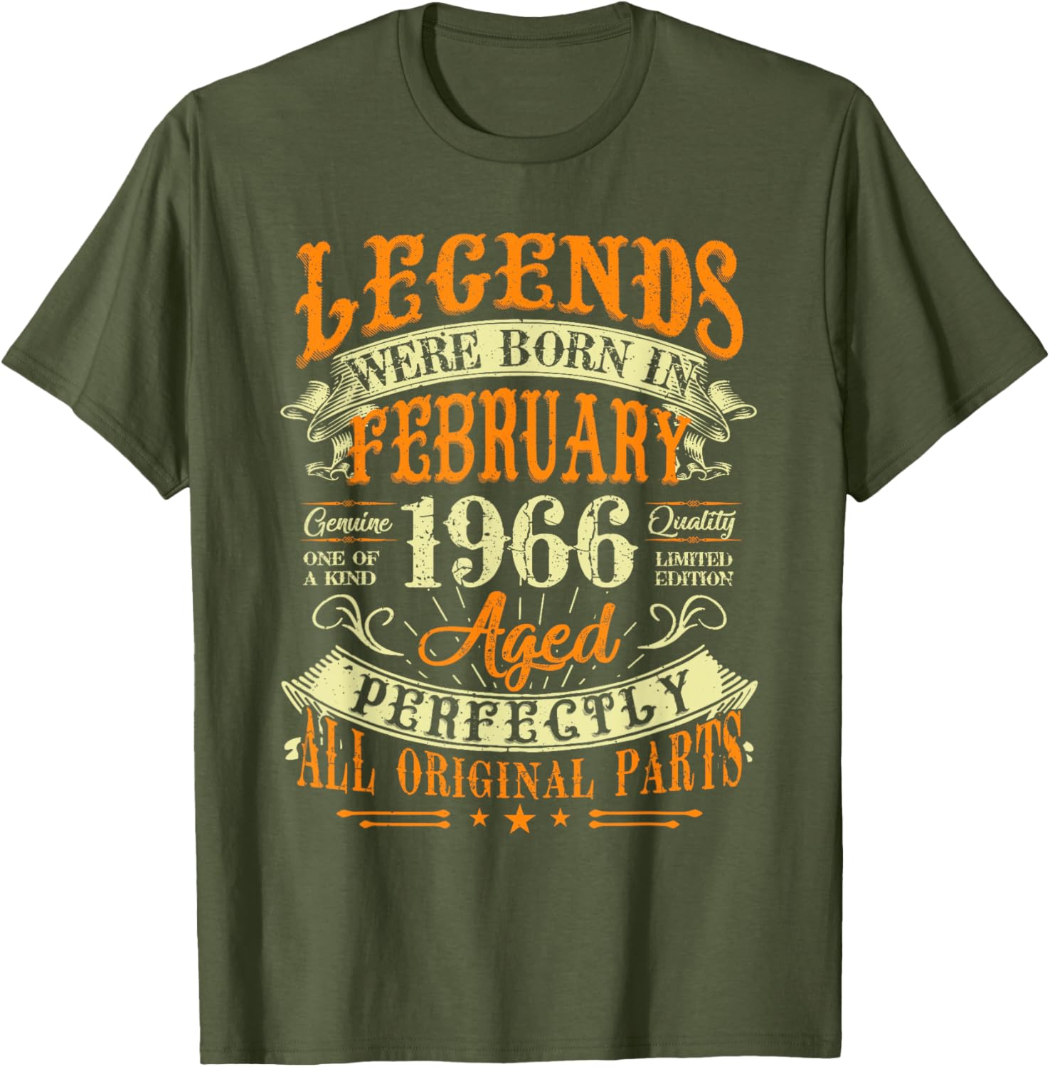 59th Birthday Gift T-Shirt for Legends Born February 1966 Stylish Design - 9
