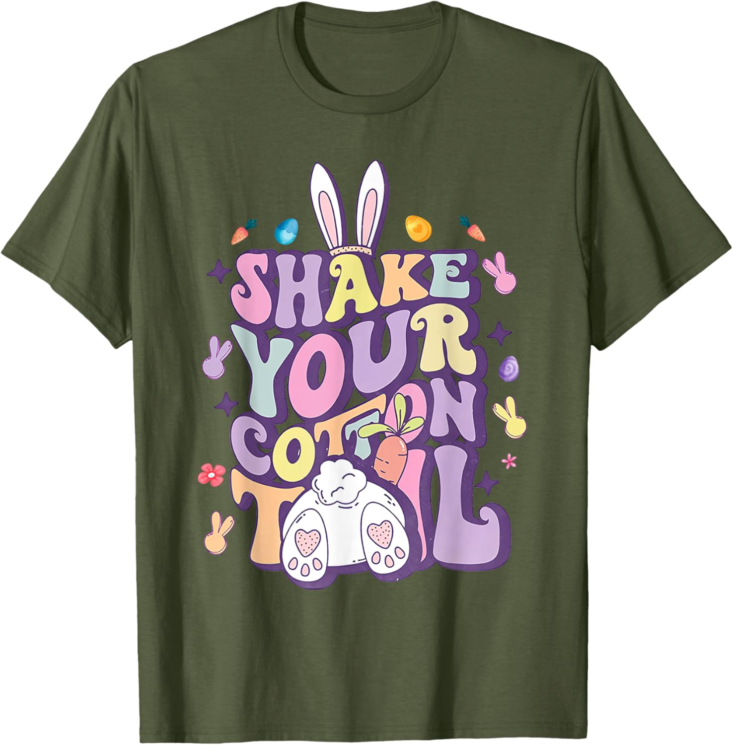 Shake Your Cotton Tail Funny Easter Bunny T-Shirt for Girls and Women - 4