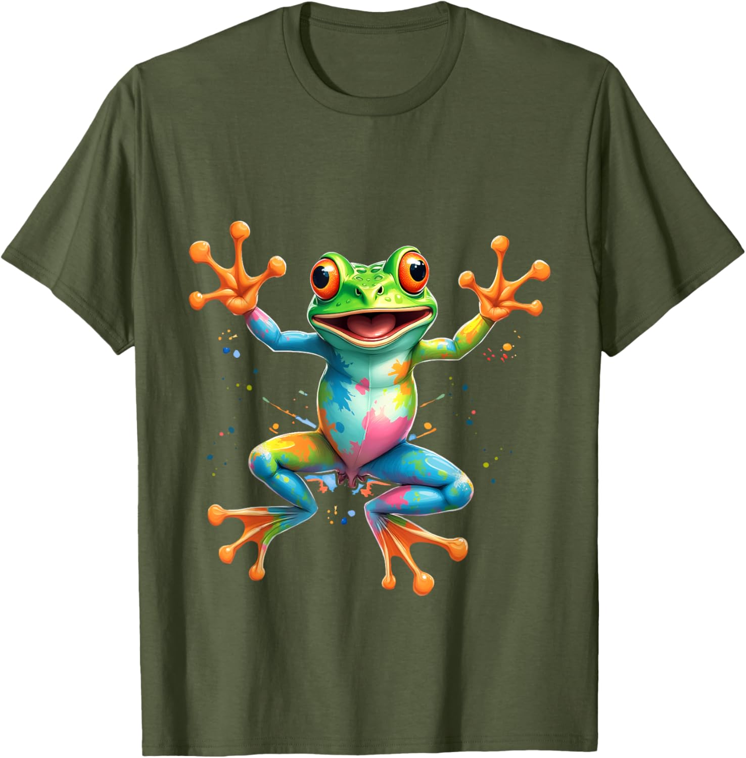Cool Tie Dye Frog Peace Sign T-Shirt for Men, Women, and Kids - 5