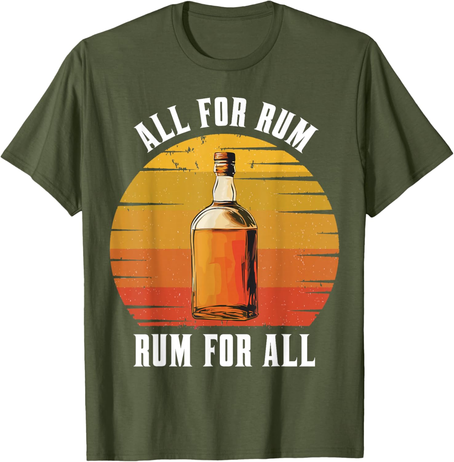 Vintage Rum Lovers T-Shirt for Drink Enthusiasts - All for Rum Design - 1