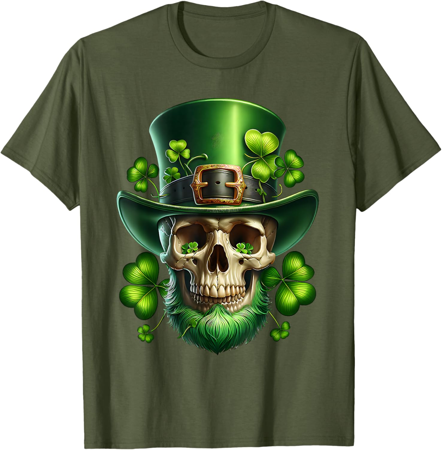 Saint Patrick's Day Sugar Skull T-Shirt for Festive Celebrations - 27