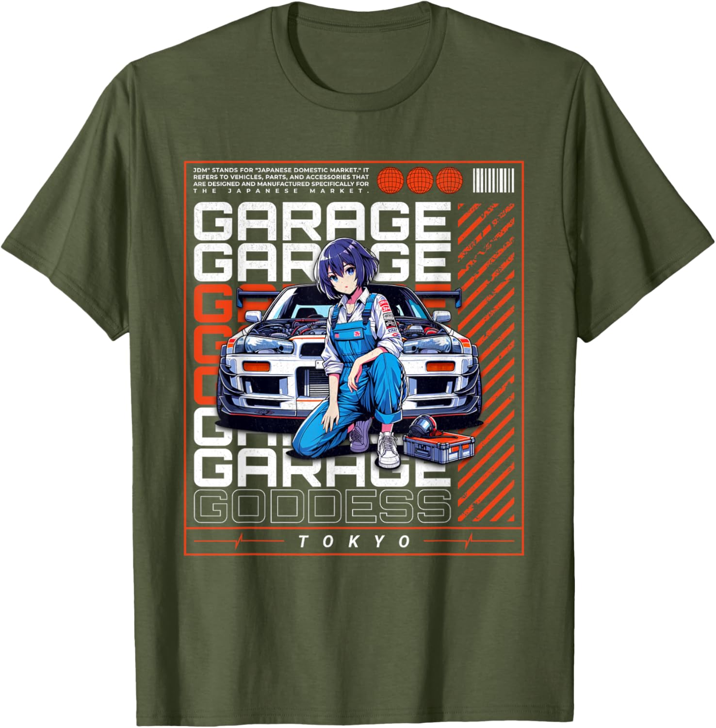 JDM Tokyo Drift Race Car Tuning Retro Vintage Graphic T-Shirt - 4