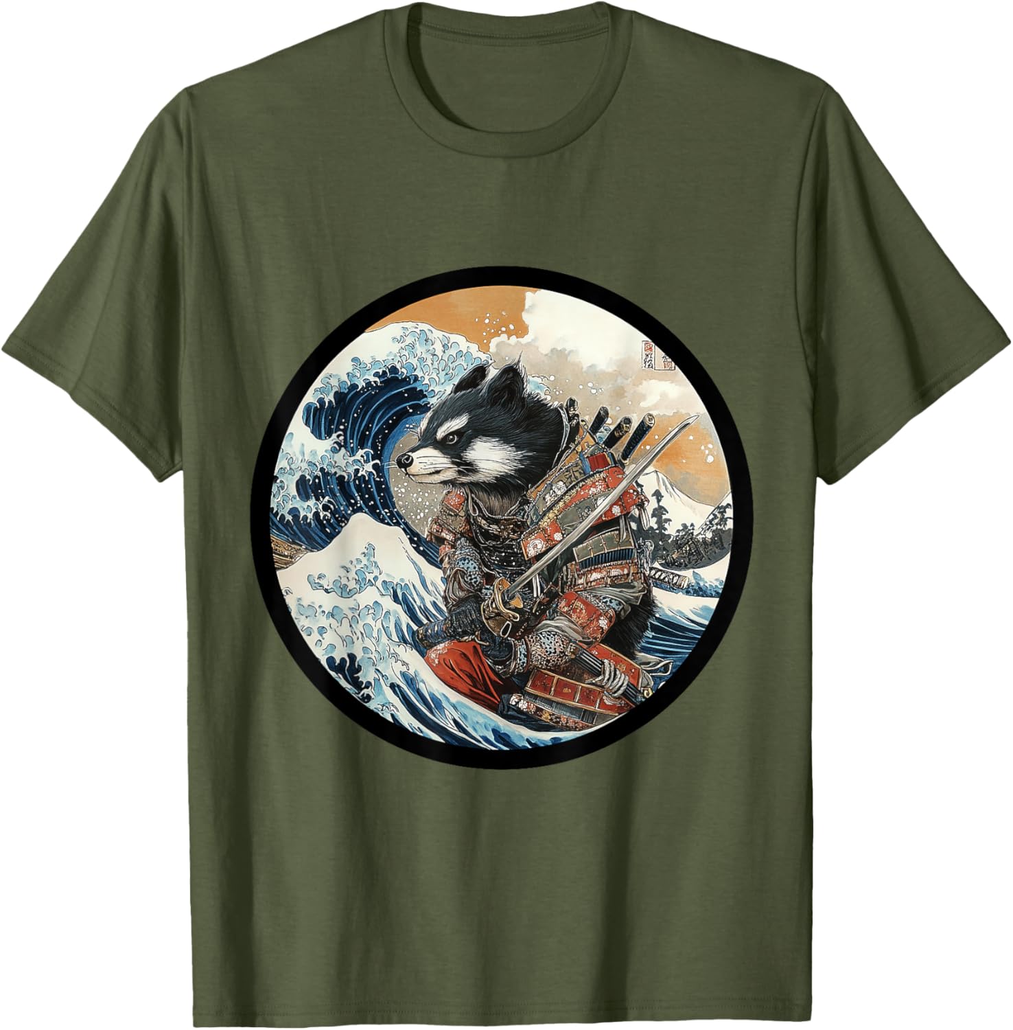 Wild Badger Brock Samurai Warrior Vintage Japanese Anime T-Shirt - 16