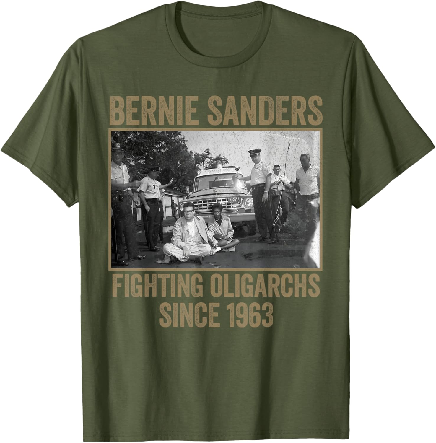 Bernie Fighting Oligarchs Protest T-Shirt for Activists and Supporters - 6