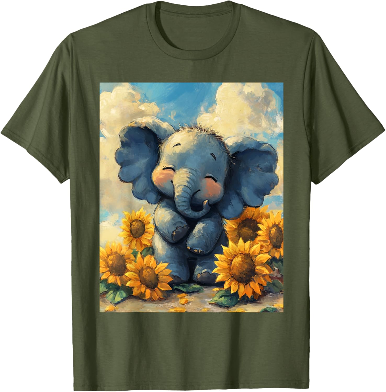 Adorable Sunflower Elephant T-Shirt for Kids - Perfect for Boys and Girls - 21