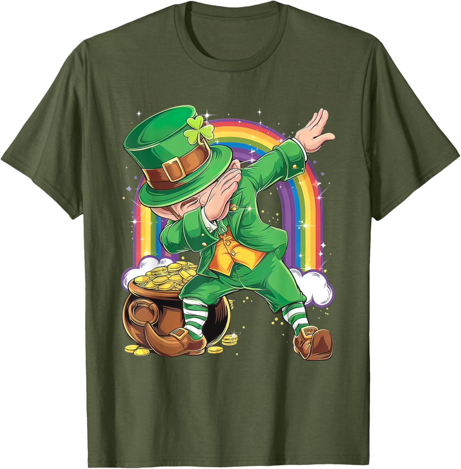 St Patricks Day Dabbing Leprechaun T-Shirt for Men, Women, Kids - 18
