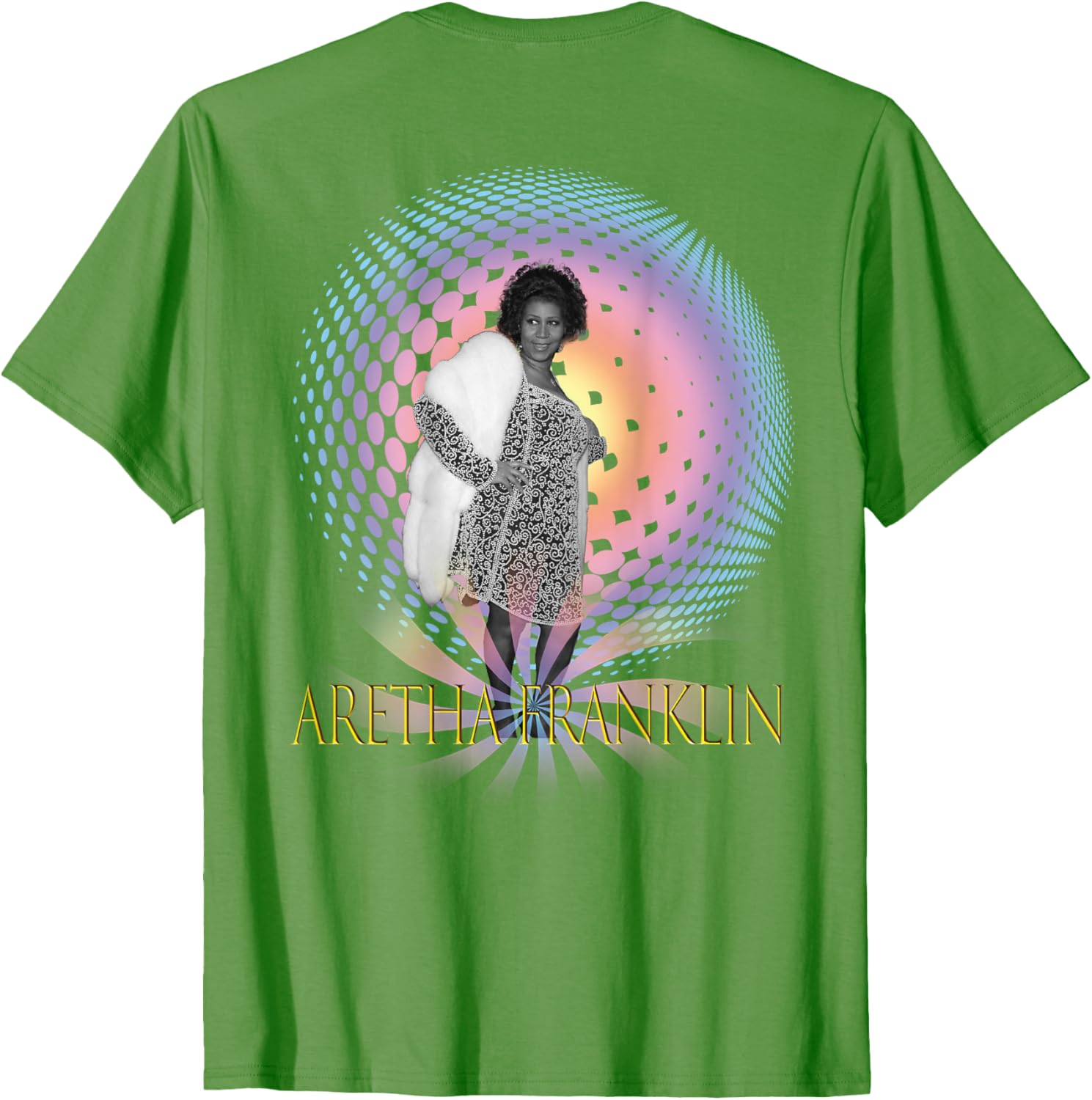 Aretha Franklin Back Printed T-Shirt for Music Lovers and Fans - 12