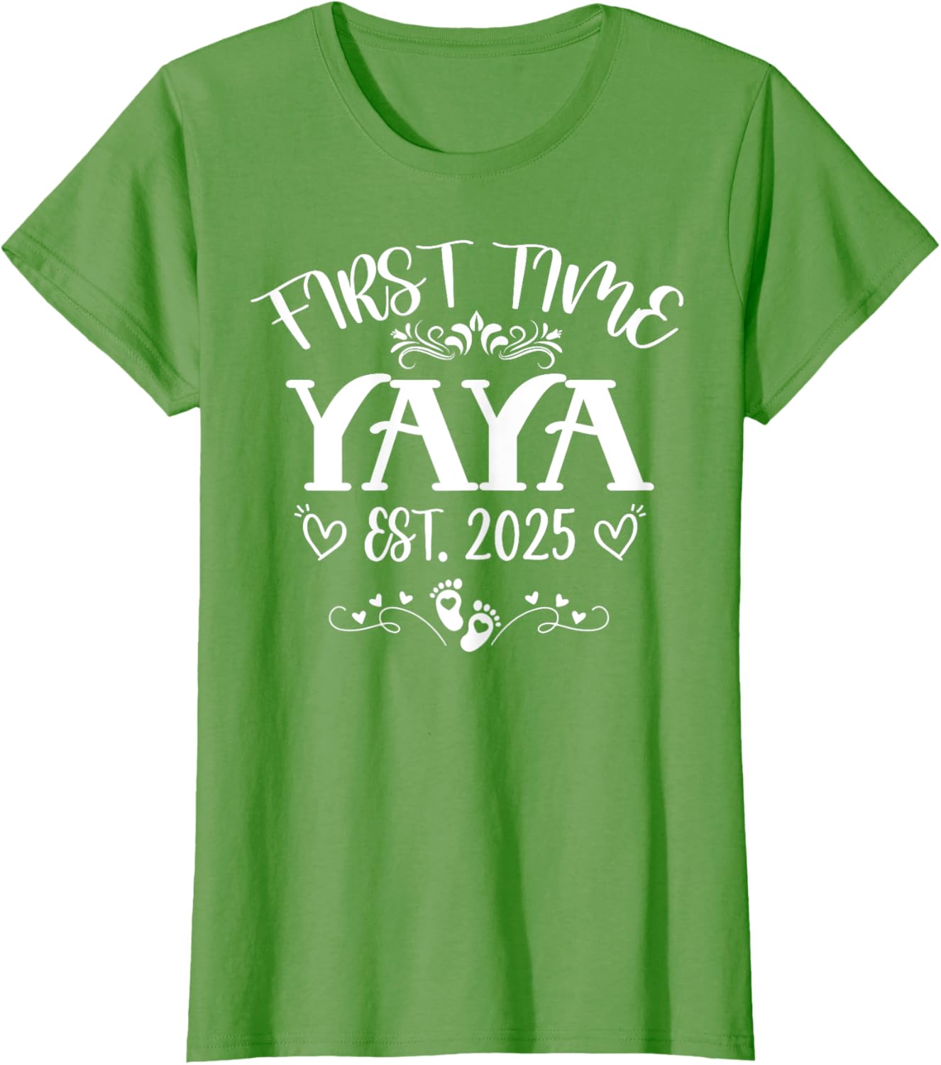 Womens First Time Yaya Est 2025 Soon to Be Mom Mother's Day T-Shirt - 4