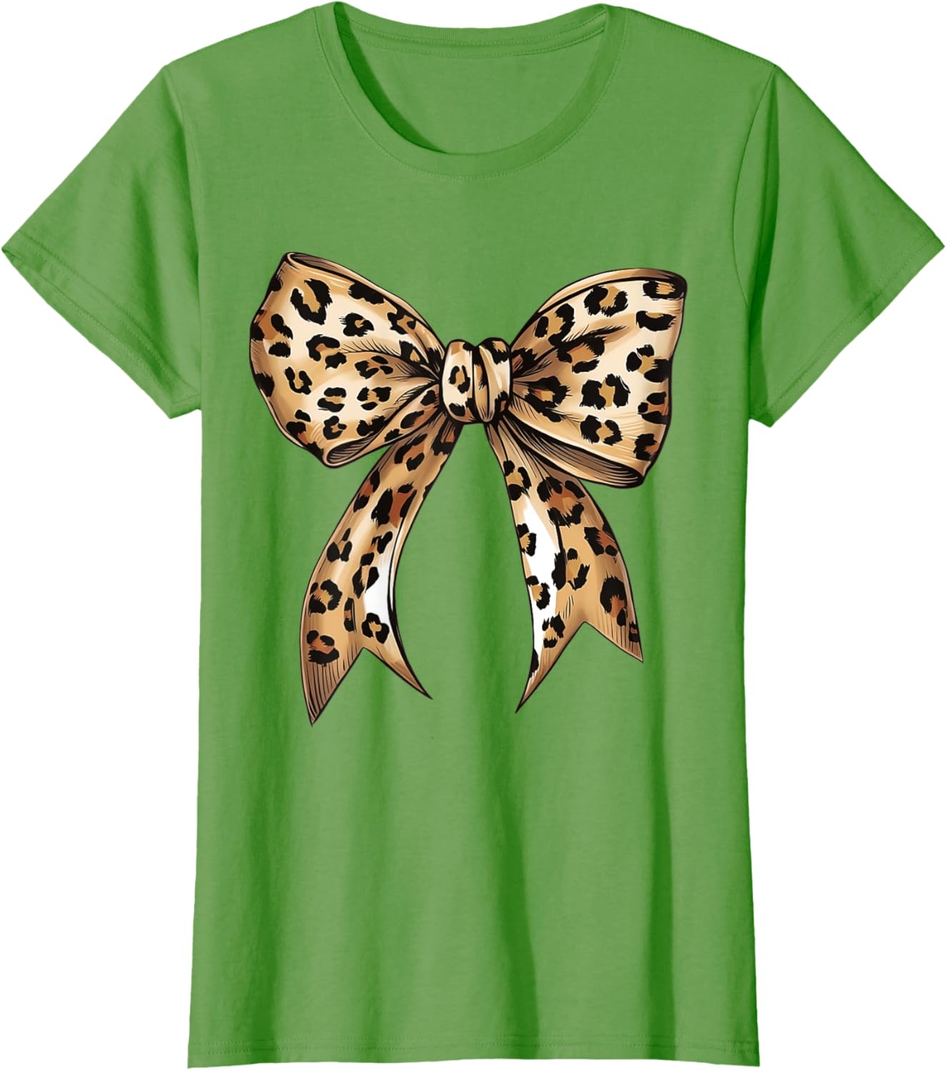 Stylish Leopard Print Croquette Bow T-Shirt for Trendy Fashion Lovers - 18
