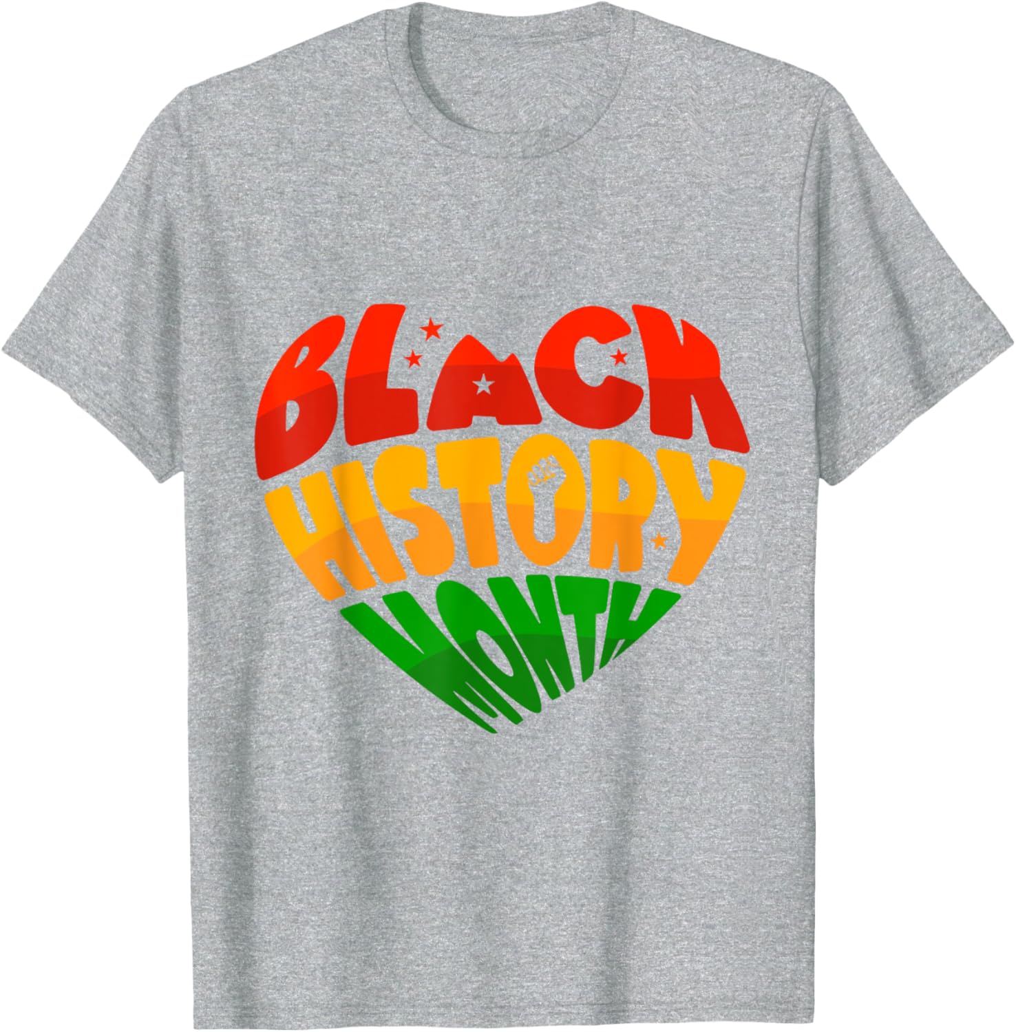 Celebrate Black History Month Heart & Fist T-Shirt for Women, Men & Kids - 16