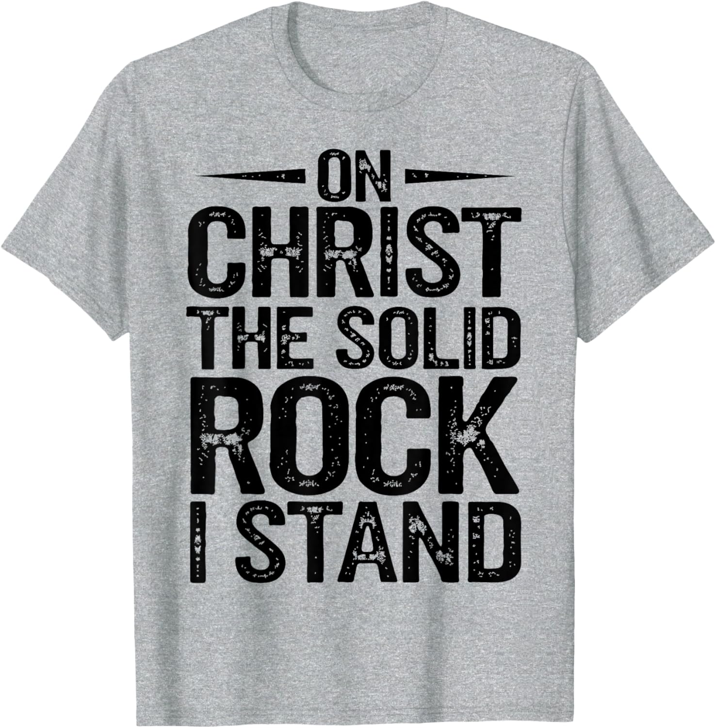 Christian Hymn T-Shirt On Christ the Solid Rock I Stand - Faith Apparel - 6