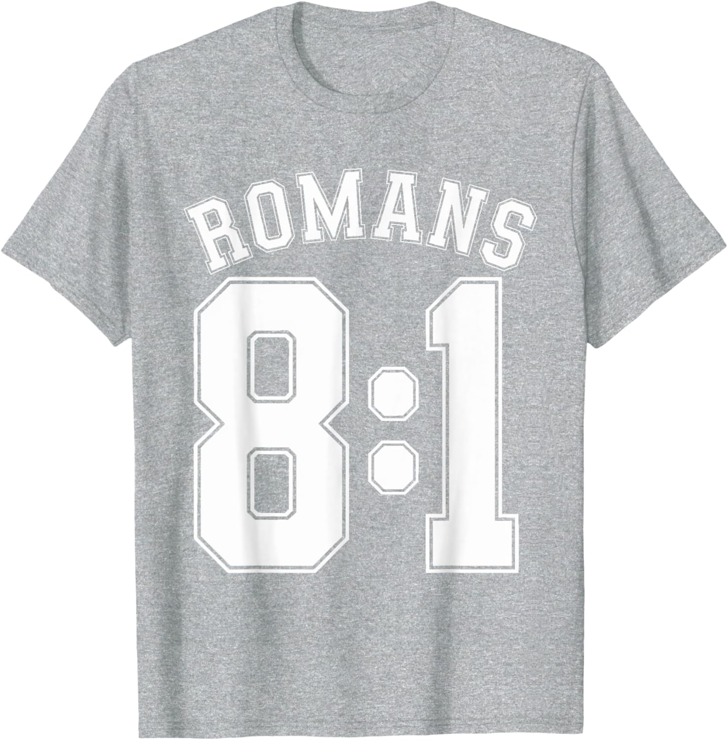 Romans 8:1 Sports Jersey T-Shirt for Christian Motivation and Faith - 17