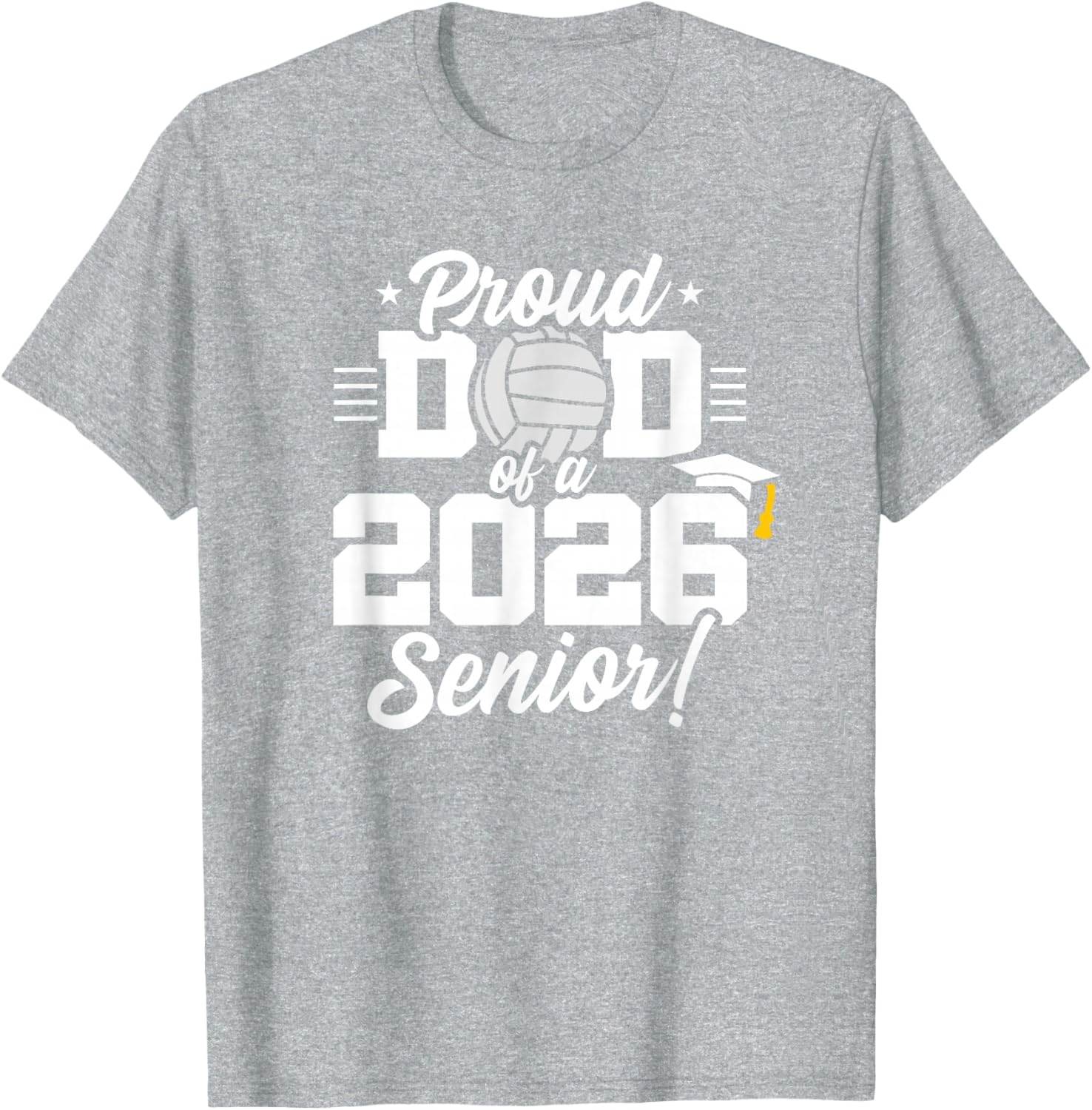 Class of 2026 Volleyball Dad Senior Year T-Shirt for Proud Parents - 26